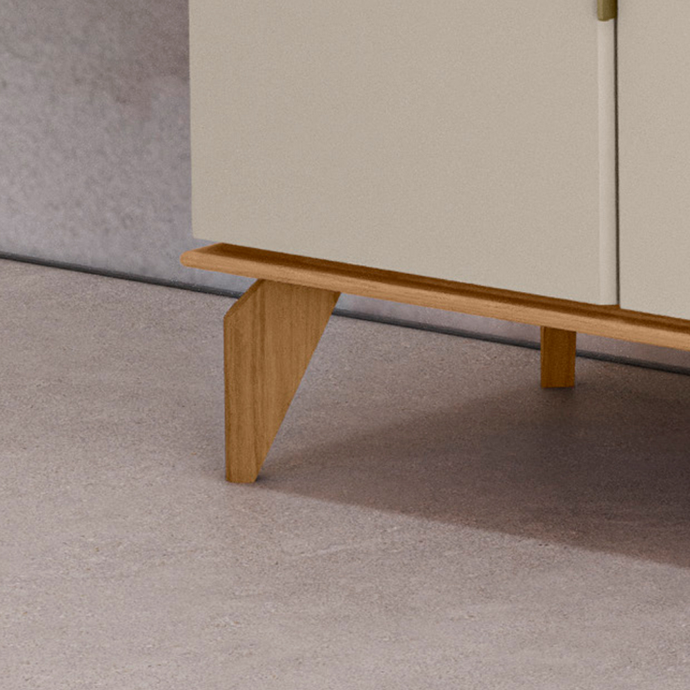 Buffet Linea 4 Portas Évora 160 cm Jequitibá/Off White Fosco, , large image number 3