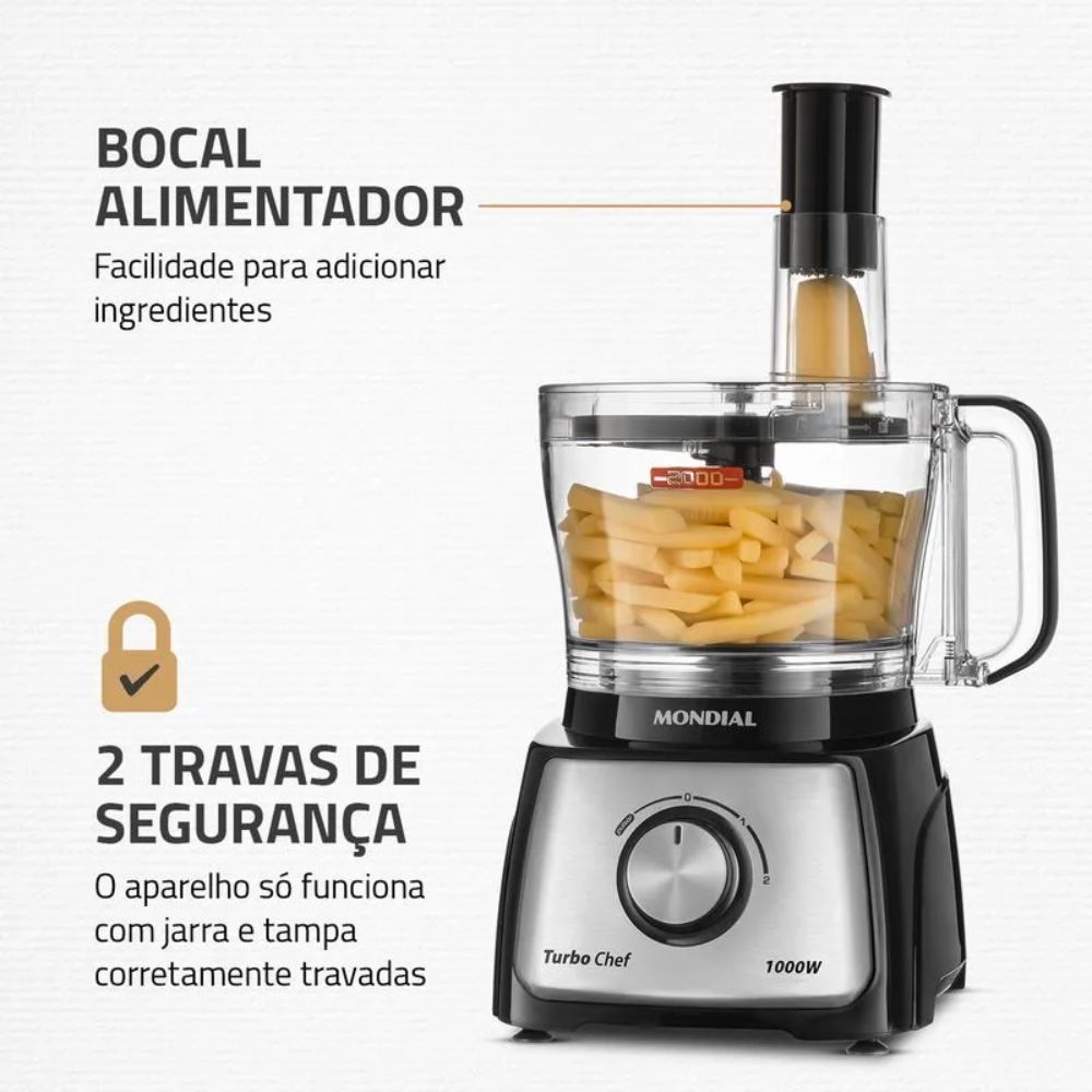 Multiprocessador Mondial Turbo Chef 7 em 1 MPN-01-BE, , large image number 6