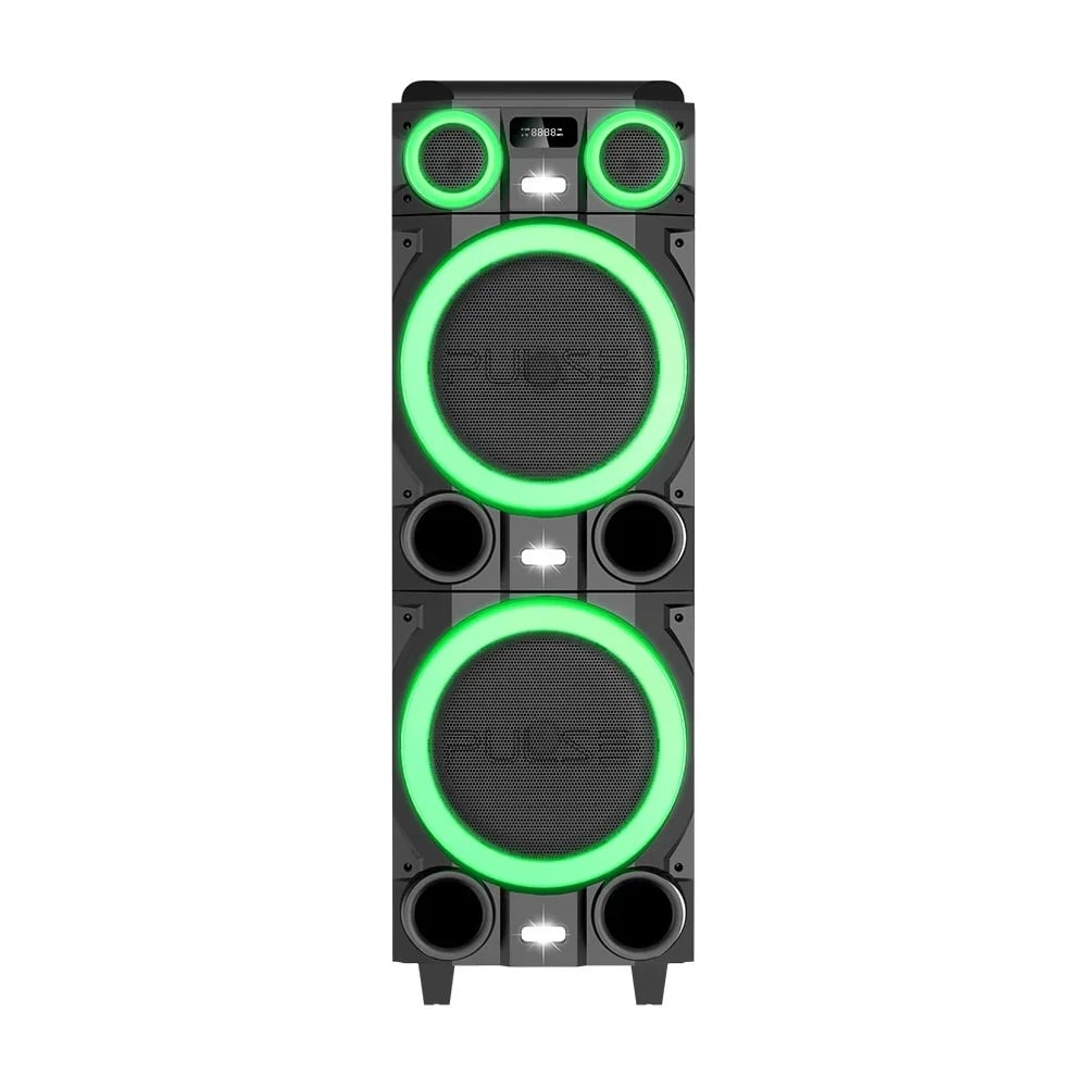 Caixa de Som Torre Pulse Bluetooth 2000W Bivolt Double 10 SP518 LED