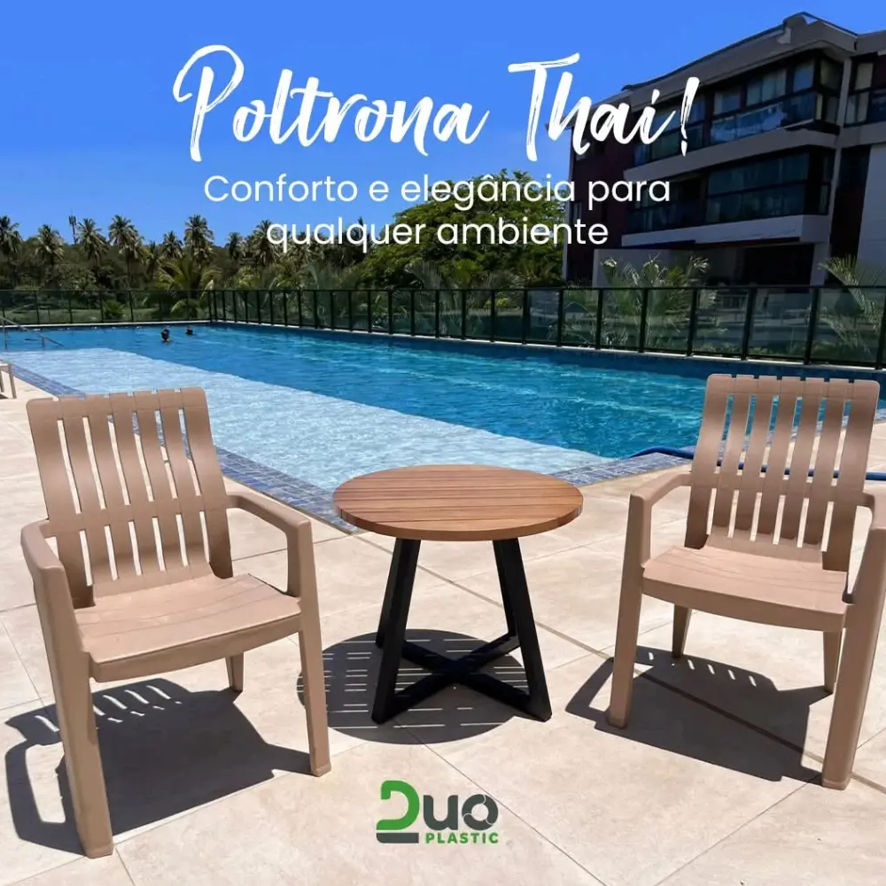 Poltrona de Pl&aacute;stico Duoplastic Thai 89x55x58 Fendi, , large image number 4