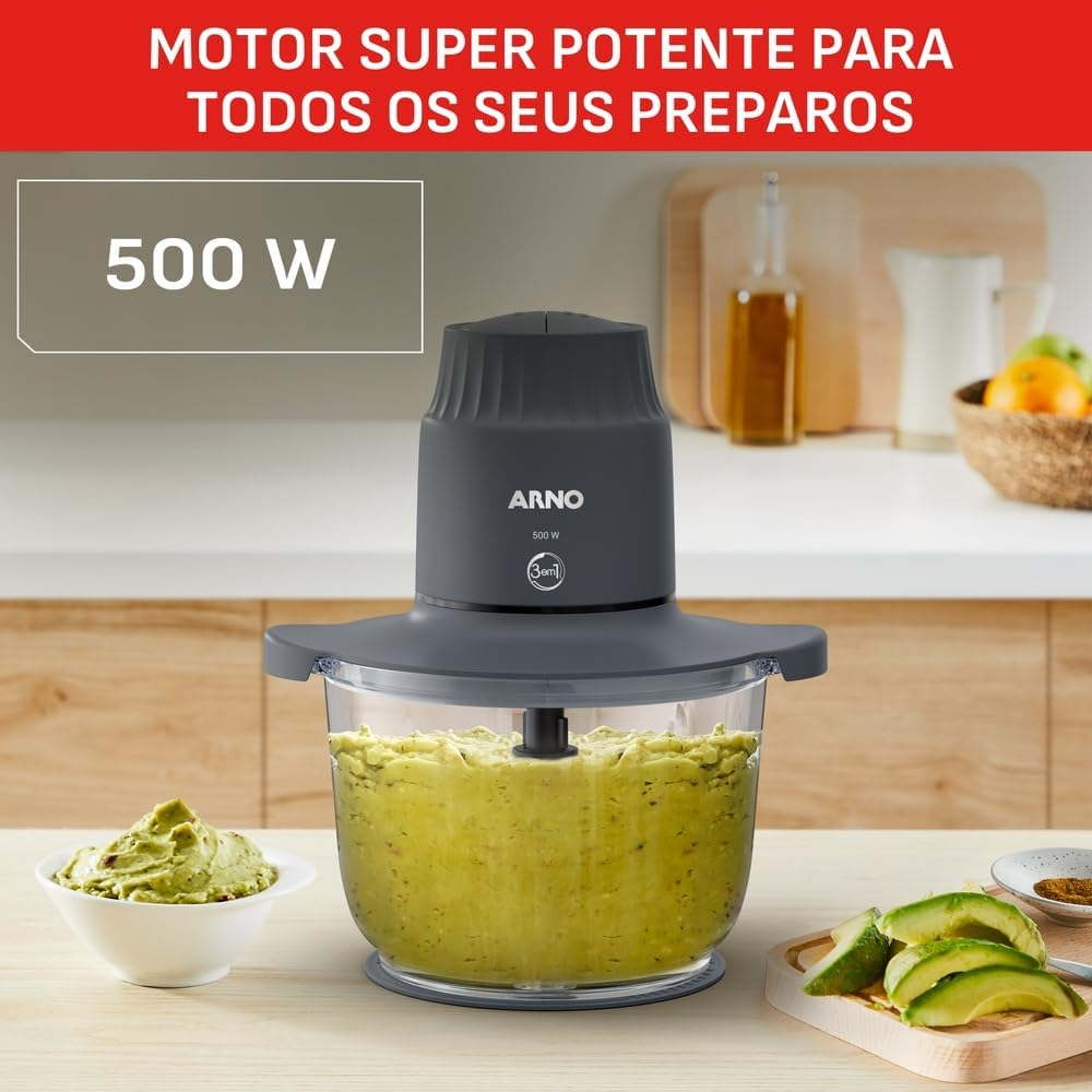 Mini Processador de Alimentos Arno Choppeo CH01 500W Cinza, , large image number 3