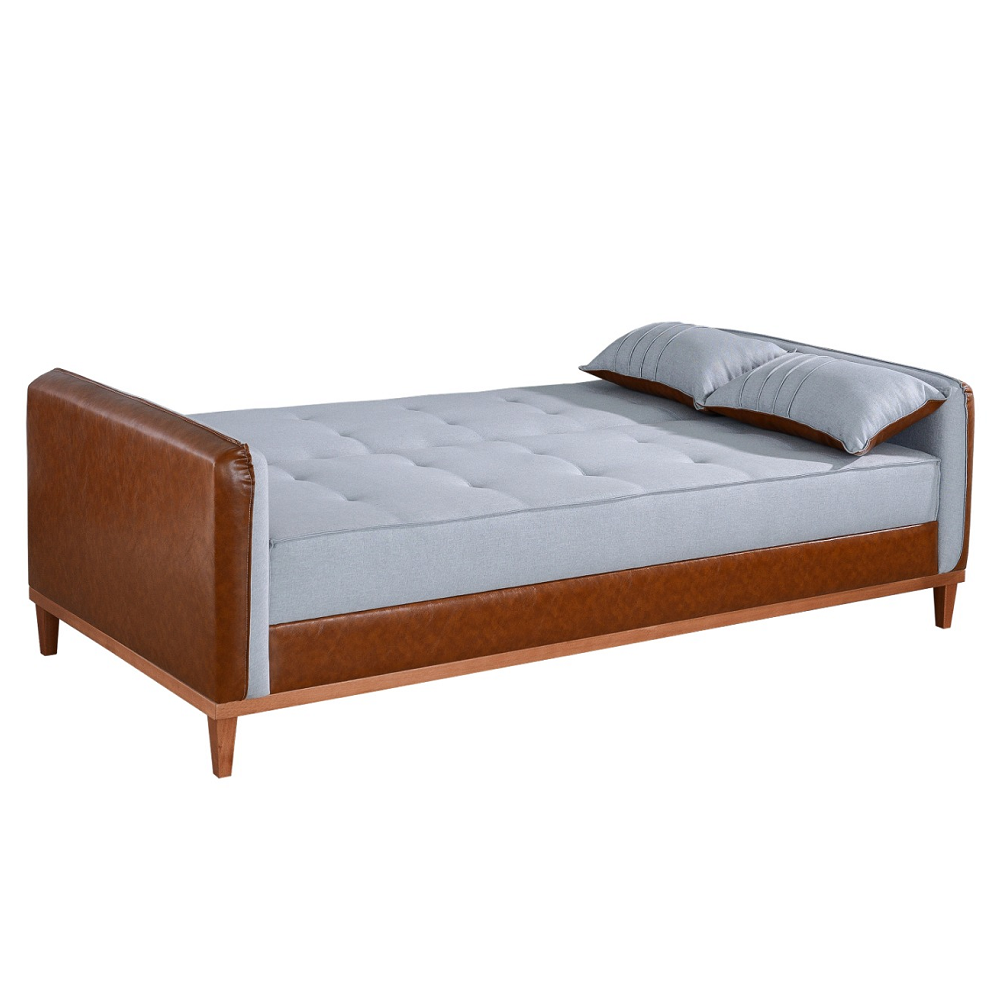 Sof&aacute; Cama 3 Lugares 1 Assento Linho Marte Bege 200cm Design Unique, , large image number 2