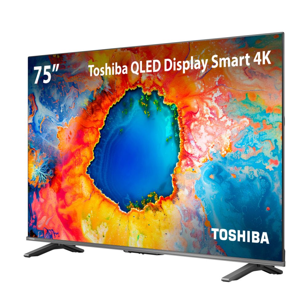 Smart TV QLED 75'' 4K Toshiba 75C450NS Wi-Fi Bluetooth HDMI USB Google TB037M, , large image number 2