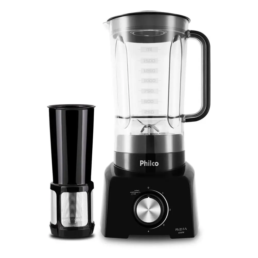Liquidificador Philco Preto 4 Velocidades + Pulsar 2,7L PLQ11A 220V 1050W