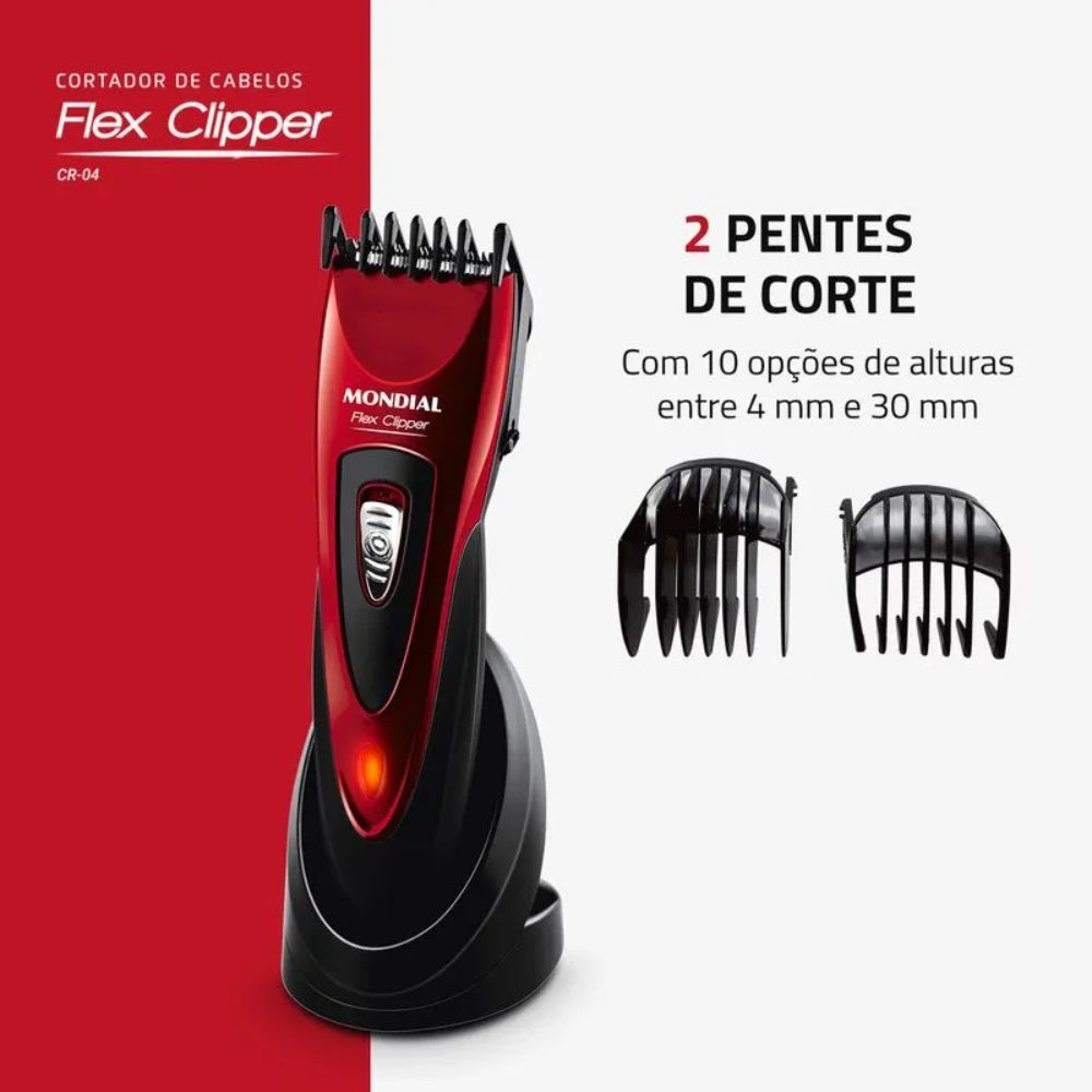 Cortador de Cabelos Mondial Flex Clipper Bivolt CR-04, , large image number 1