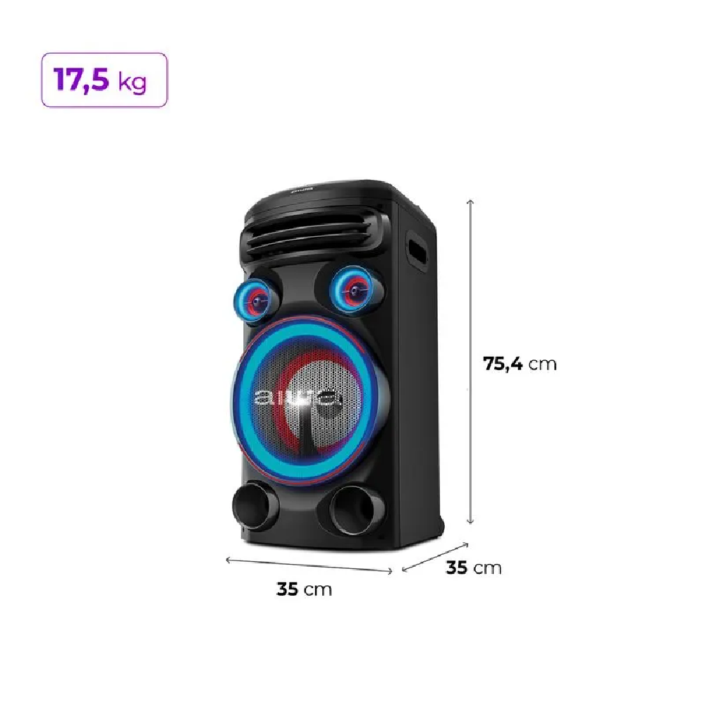 Caixa de Som Aiwa Torre Bluetooth 1500W RMS Bivolt AWS T1W 01, , large image number 4