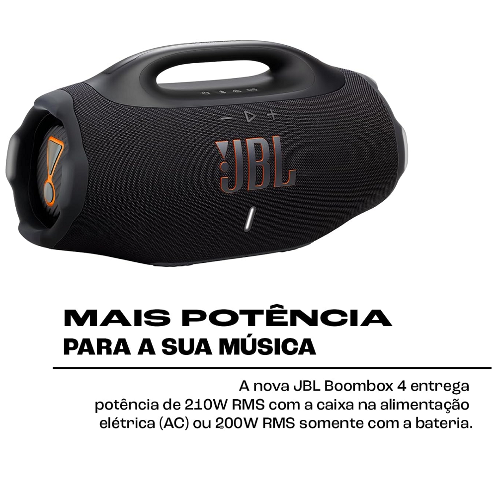 Caixa de Som JBL Bluetooth 210W RMS Bivolt BOOMBOX 4 BLKBR Preto, , large image number 2