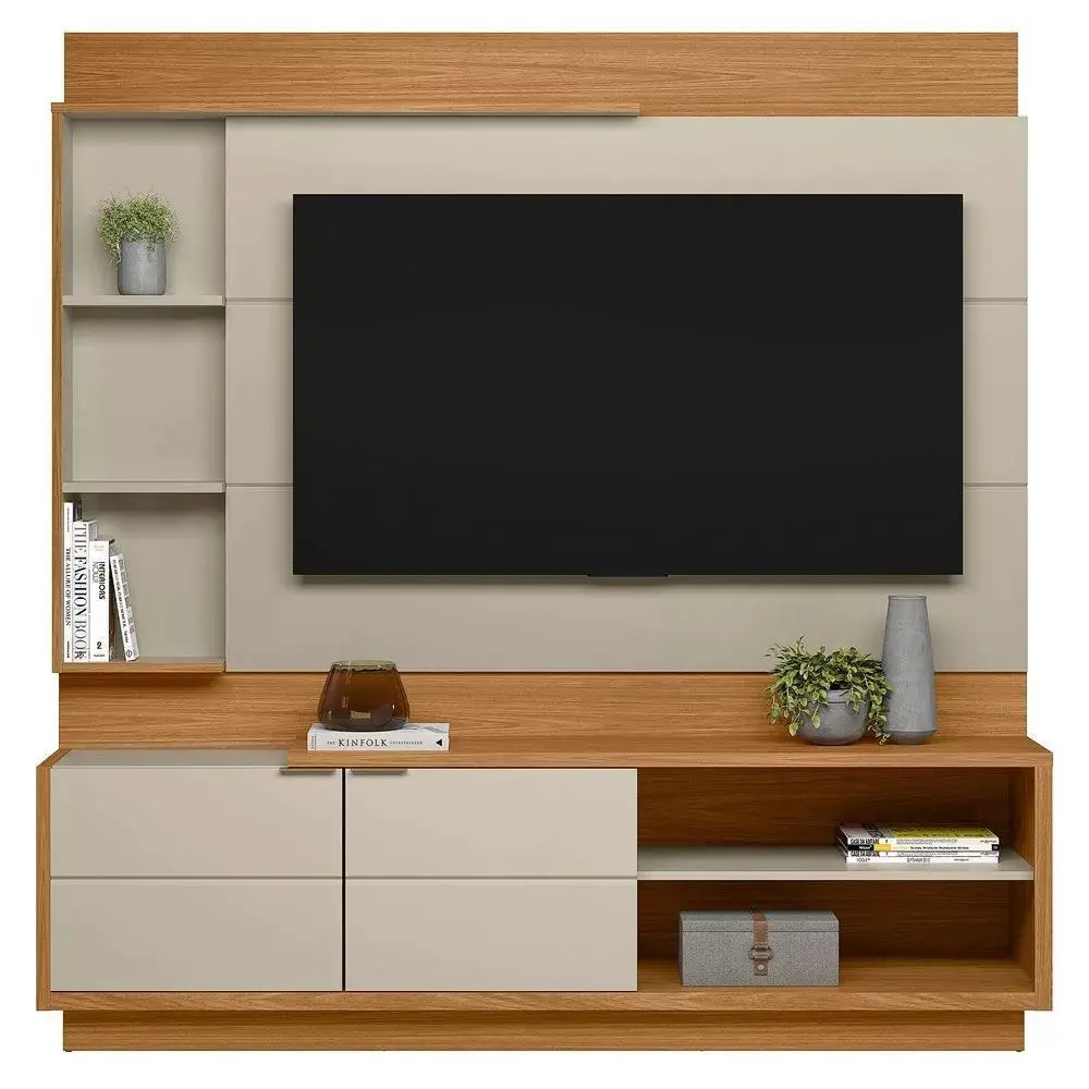 Estante Home Para TV até 60 Polegadas 2 Portas Nature/Off White Linea Atlanta