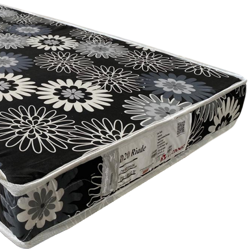 Colch&atilde;o Solteir&atilde;o Riade Espuma D-20 88x188x12 cm Preto e Branco Tit&acirc;nio, , large image number 2