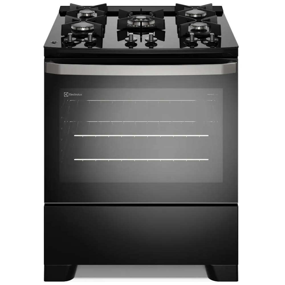 Fog&atilde;o 5 Bocas Electrolux Mesa de Vidro Preto Bivolt Efficient FE5GB, , large image number 1