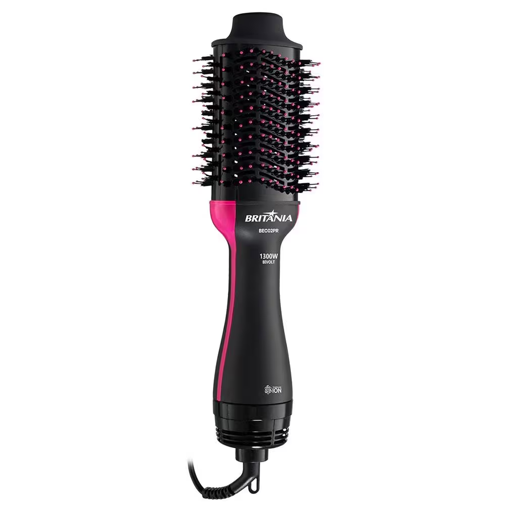 Escova Secadora de Cabelo Britânia BEC02PR Cabo Giratório 1300W 220V, , large image number 1