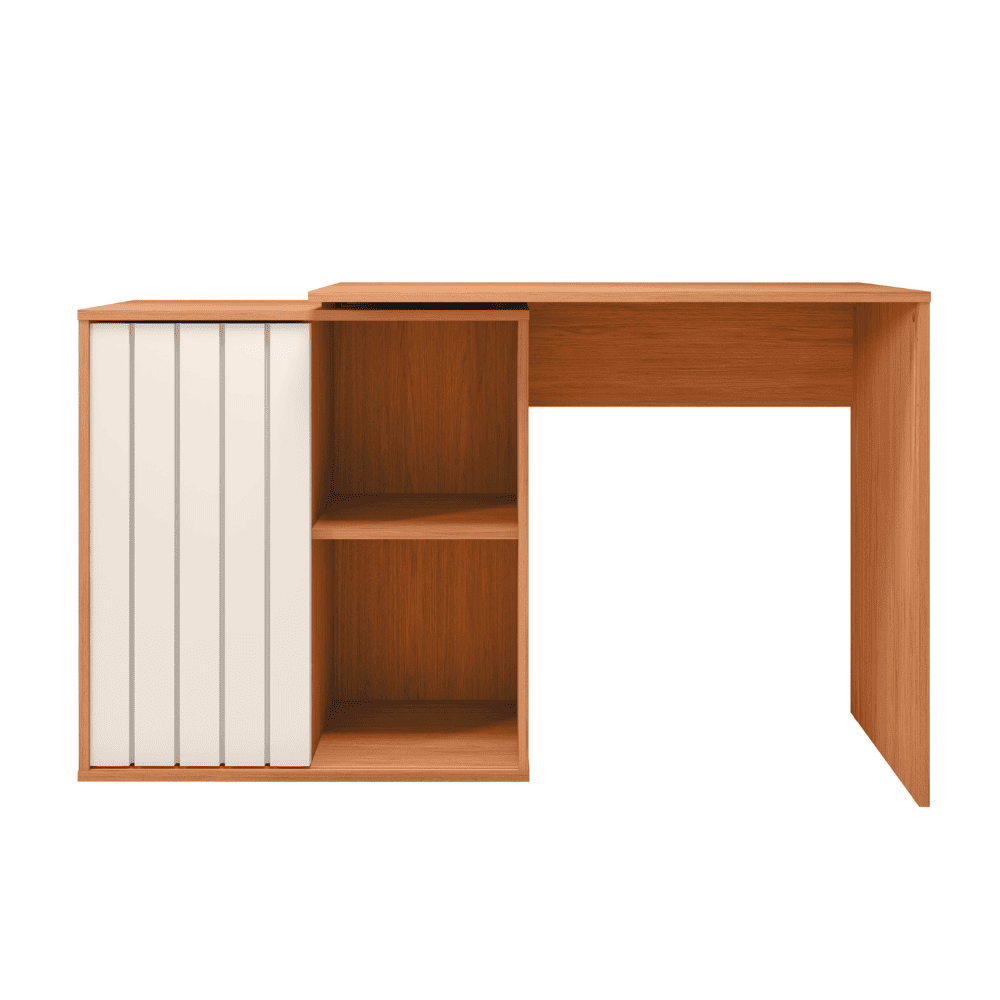 Mesa de Computador Caemmun Canto e Reta Tech L&acirc;mina 140 cm Mel/Cac&atilde;o, , large image number 2