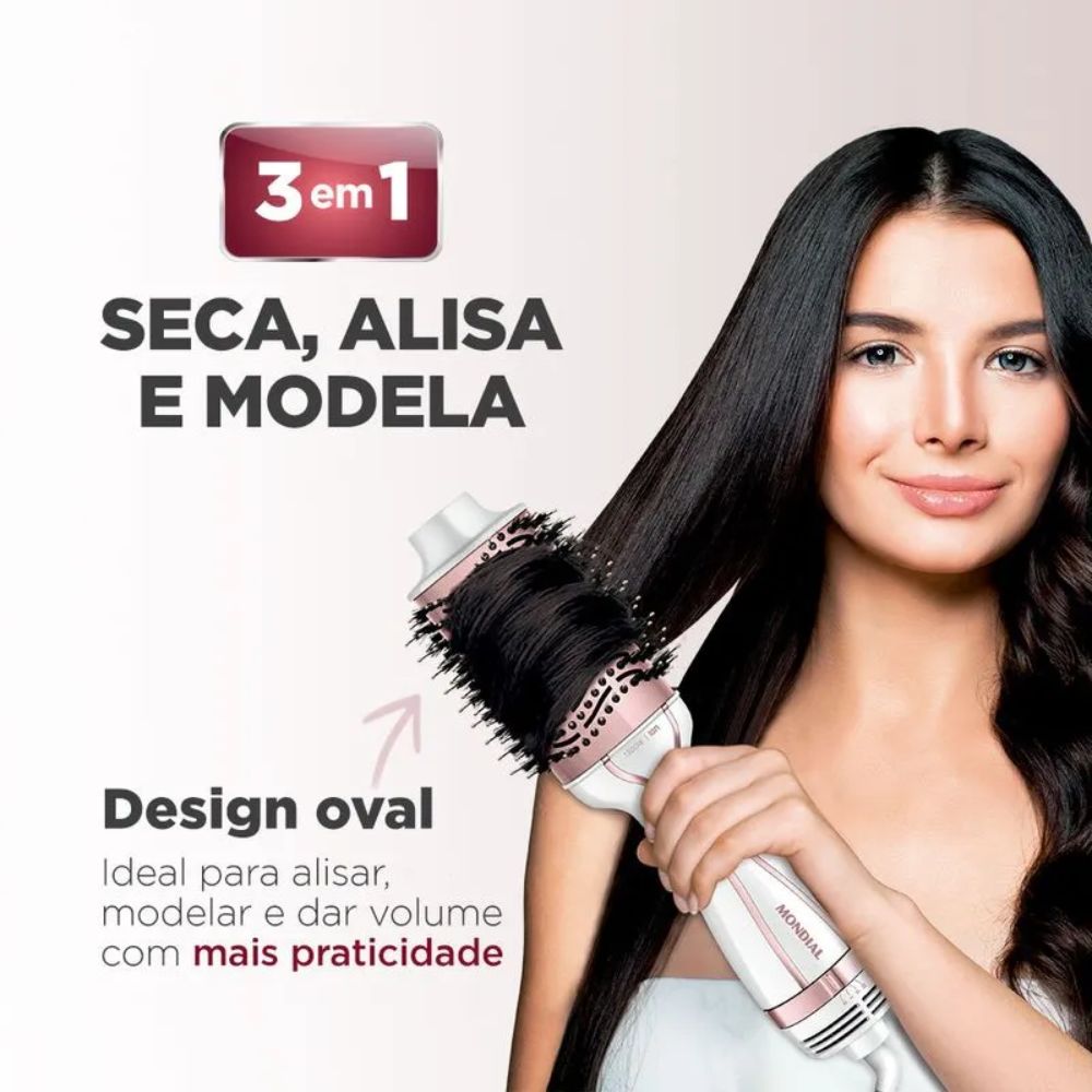 Escova Secadora Mondial ES-50 Branco/Rose Gold Bivolt 1200W, , large image number 5