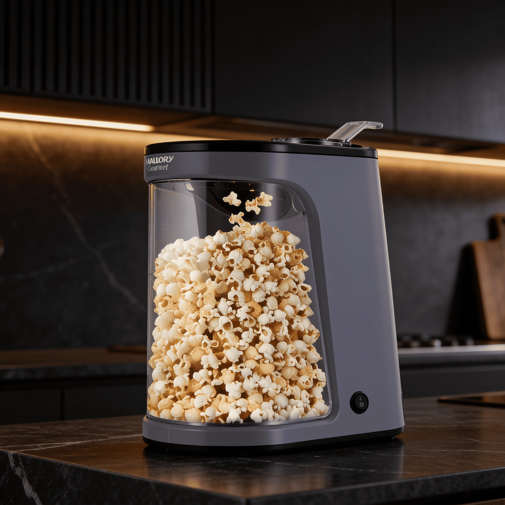Pipoqueira El&eacute;trica Mallory Pop Gourmet 220V Sem &Oacute;leo 1200W Cinza, , large image number 1