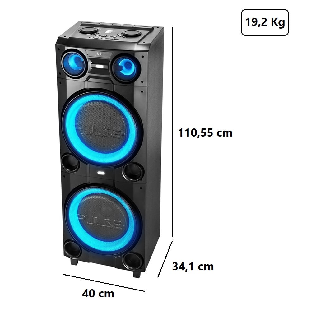 Caixa de Som Pulse Torre Bluetooth 2500W Bivolt Double 10 SP517 LED, , large image number 4