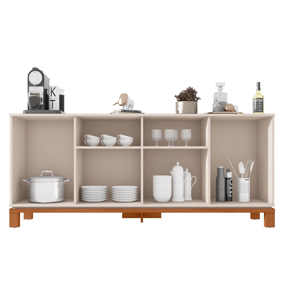 Buffet Caemmun 4 Portas Mondrian 179 cm Off White/Freij&oacute;, , large image number 4