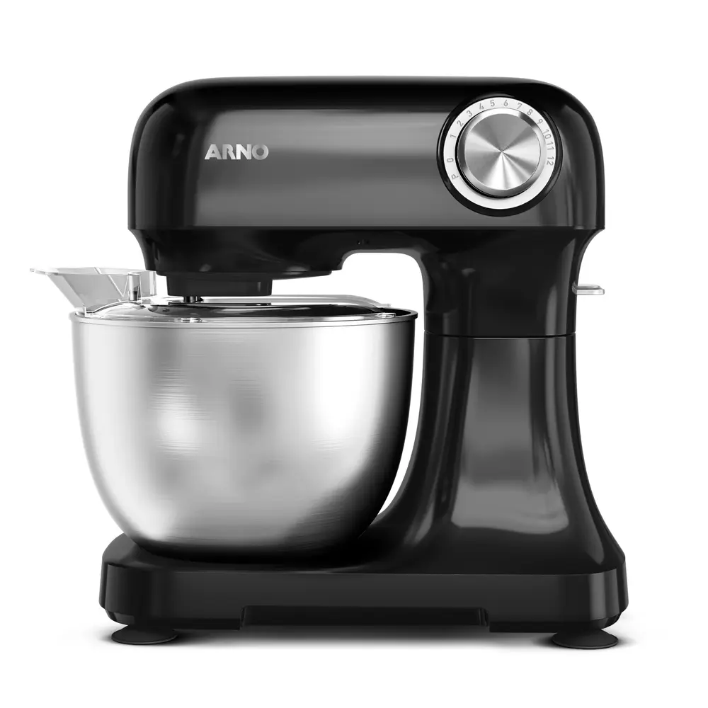 Batedeira Planet&aacute;ria Arno Preta Bake Easy KM10 Tigela em Inox 500W 220V, , large image number 1