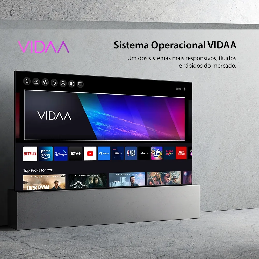 Smart TV 50 Polegadas Toshiba DLED 4K Wi-Fi VIDAA 3 HDMI 2 USB 50C350NS TB029M, , large image number 6