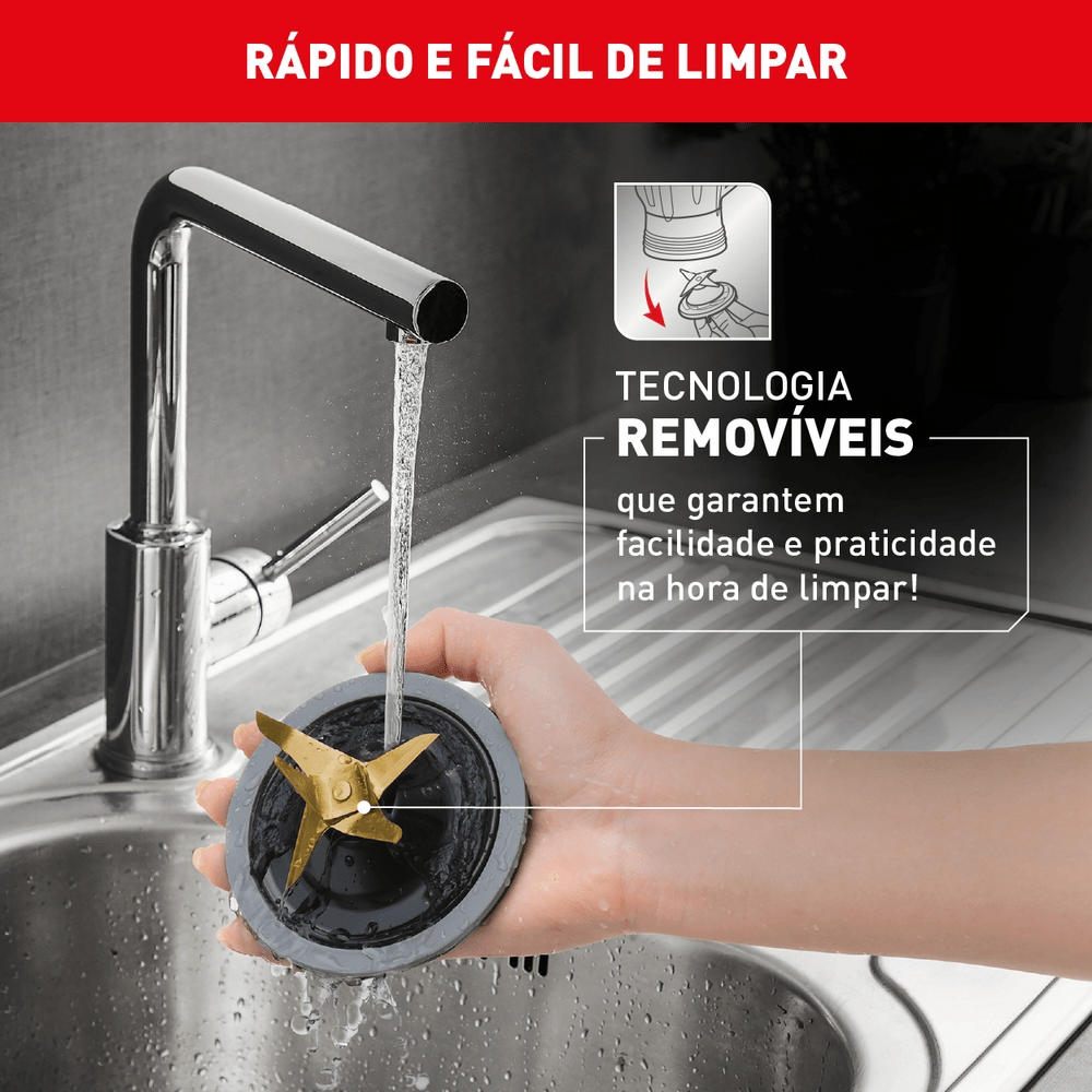 Liquidificador Arno Inox 12 Velocidades + Pulsar 2 Litros 1100W LN93, , large image number 5