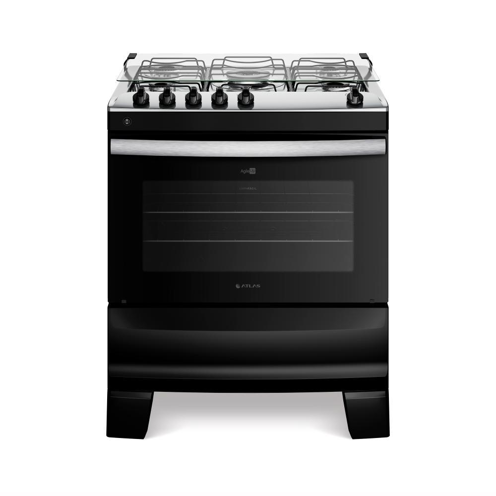 Fogão 5 Bocas Atlas Mesa de Inox Preto Bivolt Agile, , large image number 1