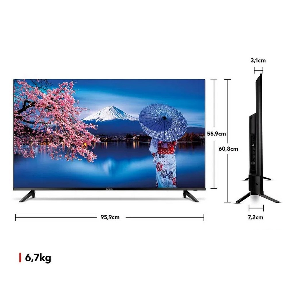Smart TV 43 Polegadas Aiwa FHD Android Borda Ultrafina 2 HDMI 2 USB Quad Core BL02, , large image number 8