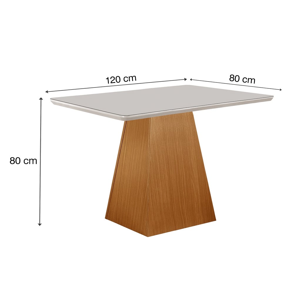 Conjunto Mesa de Jantar 4 Cadeiras Riviera Retangular LJ Prada 120x80cm Marrom, , large image number 6