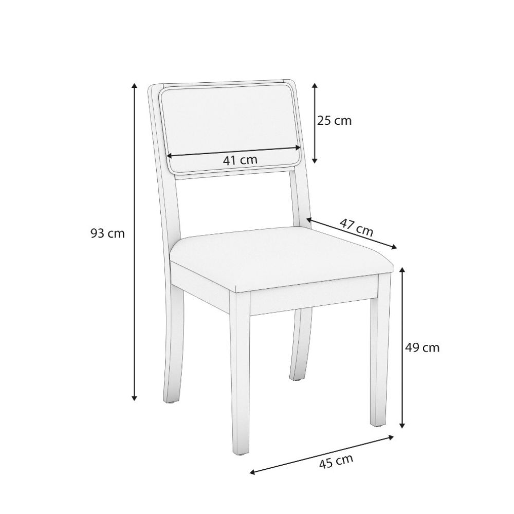 Conjunto Mesa de Jantar Retangular Premium 6 Cadeiras Lola Kappesberg CSJ022CA Canela Off White, , large image number 8