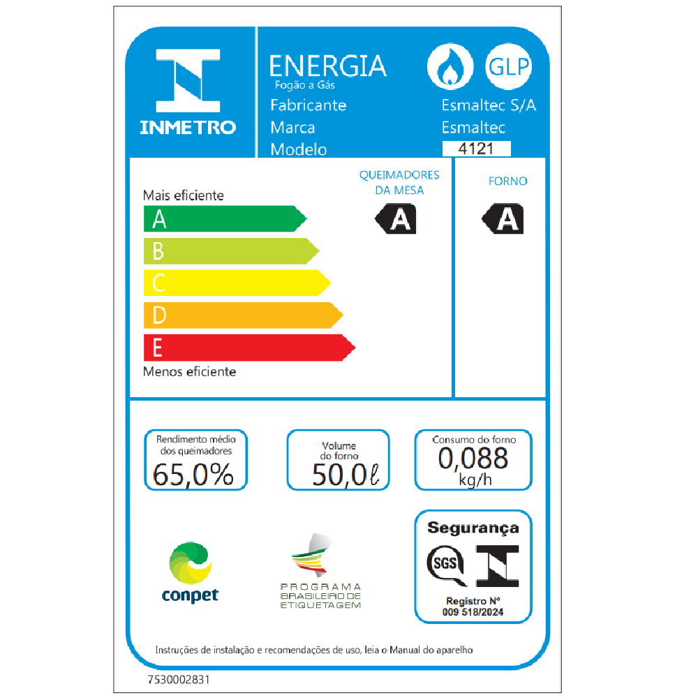 Fogão 4 bocas Esmaltec Mesa de Inox Acendimento Automático Preto Ideal Super F4IAP 4121, , large image number 7