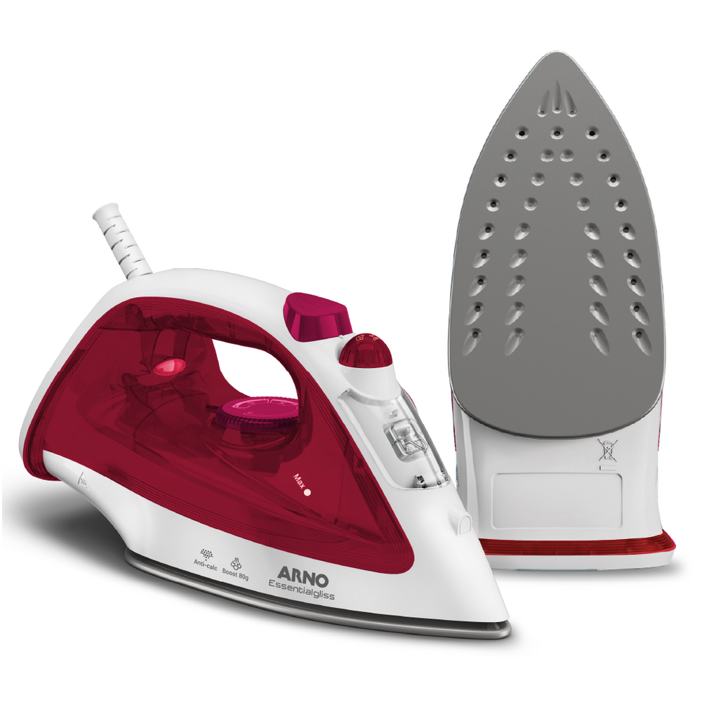 Ferro de Passar Roupa a Vapor Arno 220V Essentialgliss FMQ FV1051B2 Rosa