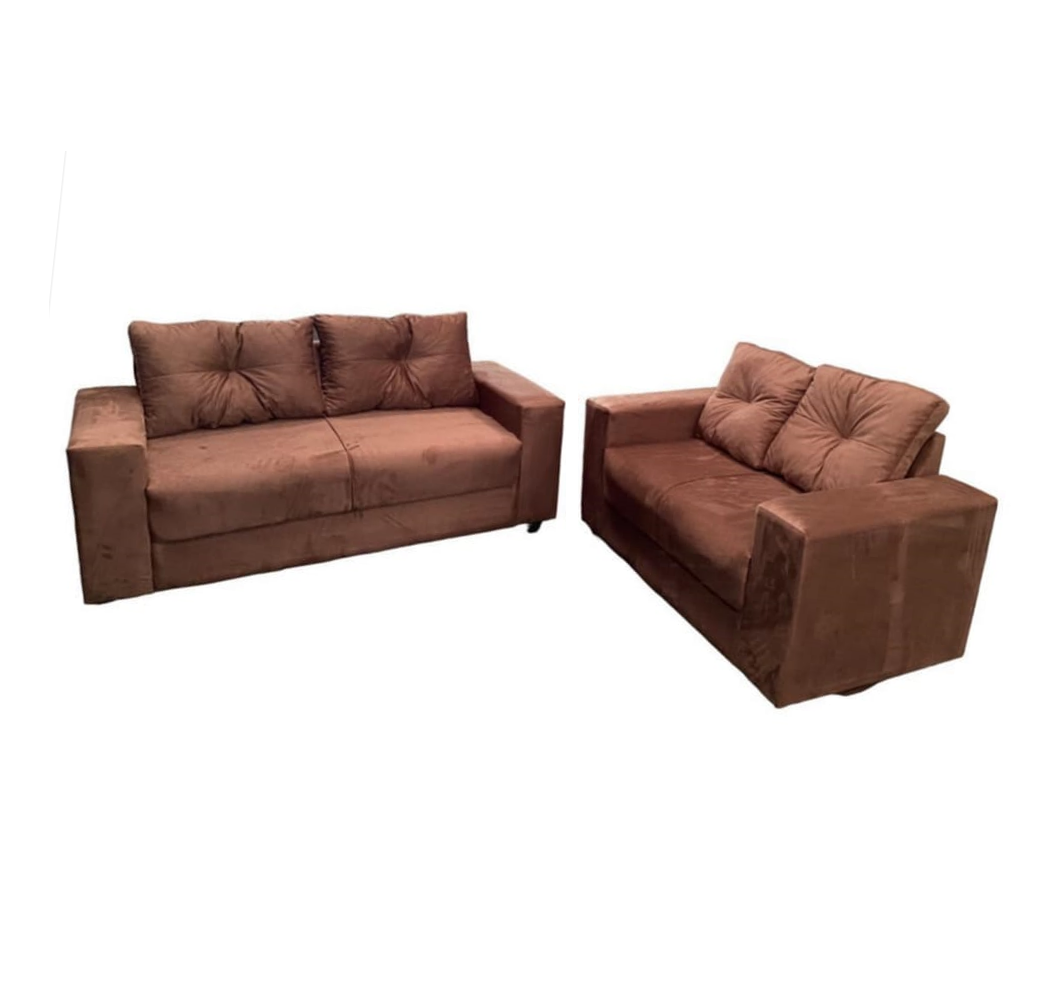 Sofá 2x3 Lugares 291 cm Marrom 163 Movelpaz Amisterdã