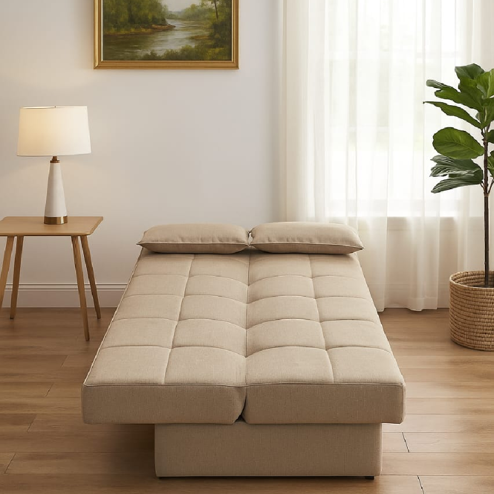Sofá Cama 4 Lugares 1 Assento Tabaco 192cm Movelpaz Aveiro, , large image number 3