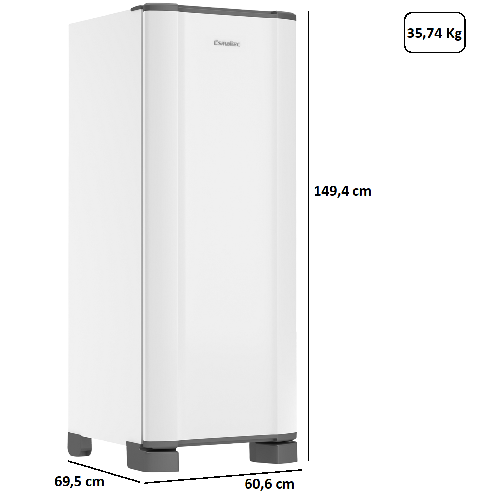 Geladeira Esmaltec Cycle Defrost 1 Portas Branca 293L 220V ROC31 Pr&oacute; Inverter, , large image number 4