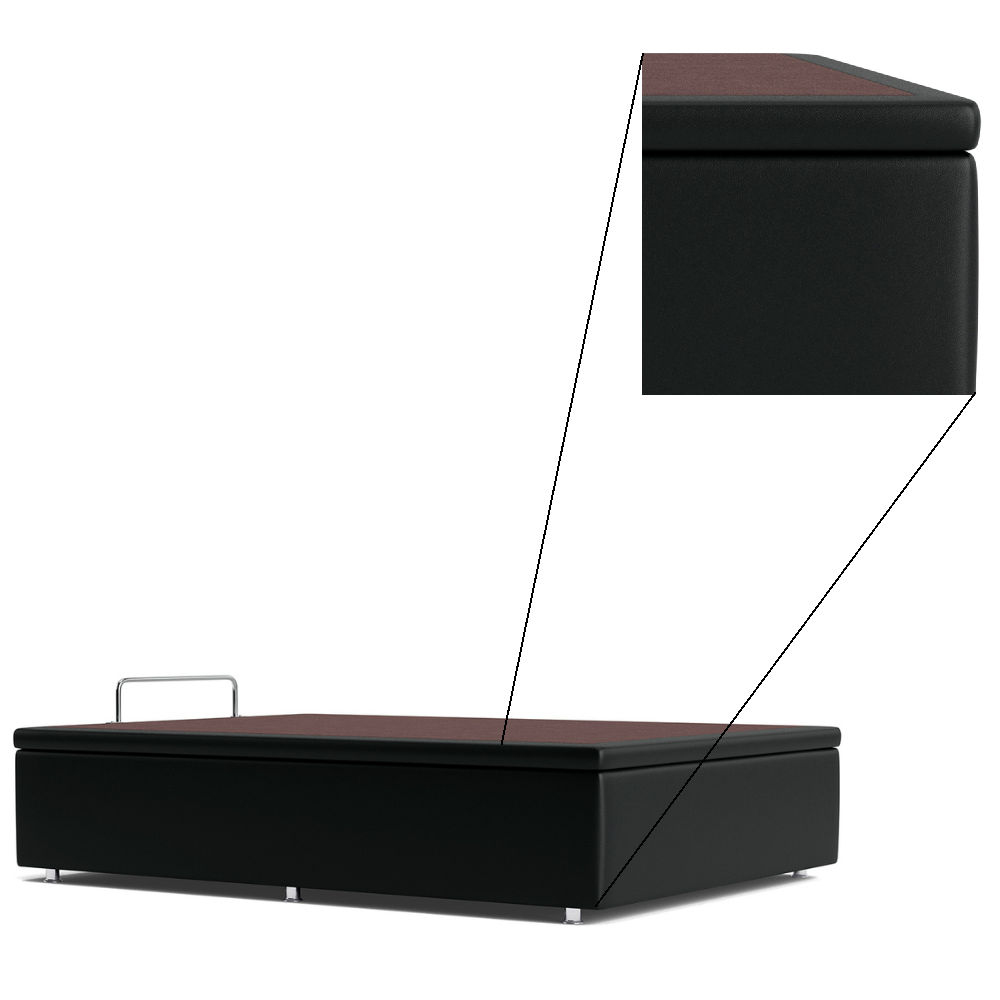 Cama Box Casal com Base Bau Courino D33 Molas Ensacadas Freedom 138x188x74,5 cm Ortobom, , large image number 3