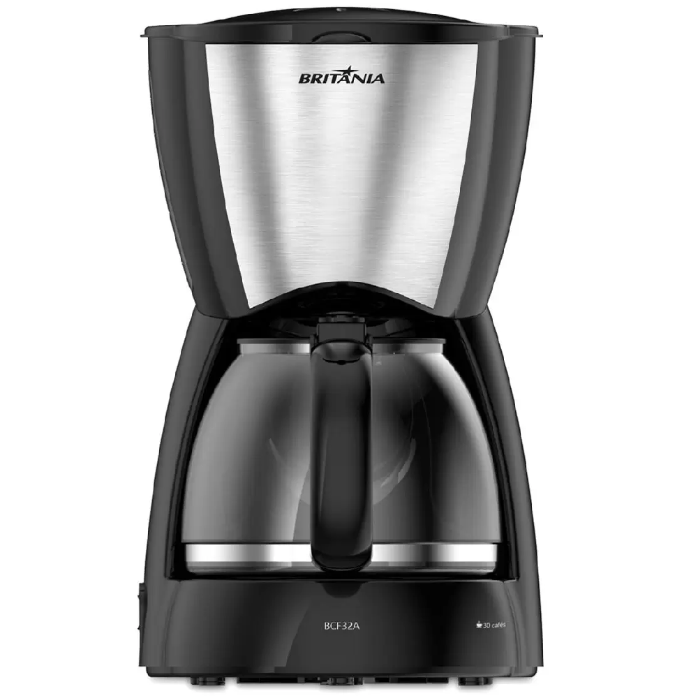 Cafeteira Britânia BCF32A 30 Xícaras Preta 800W 220V