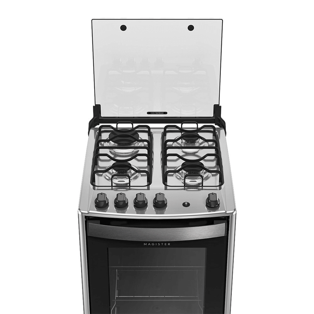 Fogão 4 Bocas Dako Mesa de Inox Preto Bivolt Magister, , large image number 2