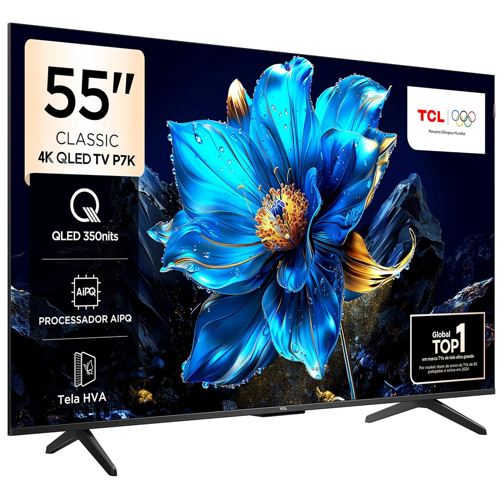 Smart TV 55 Polegadas TCL QLED 4K UHD Wi-Fi Google Tv 3 HDMI 1 USB 55P7K, , large image number 1