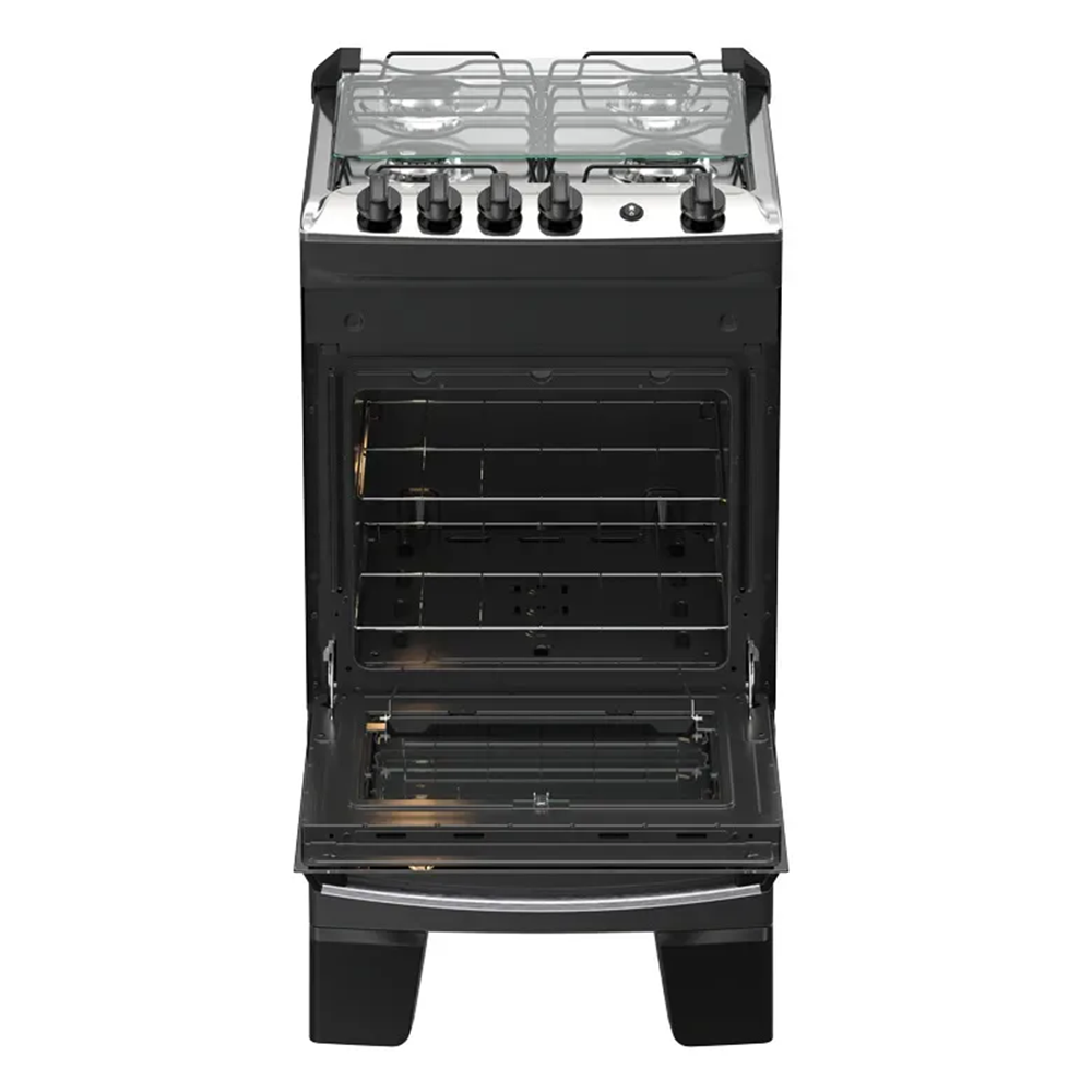 Fog&atilde;o 4 bocas Atlas Autom&aacute;tico Mesa de Inox Preto Mil&atilde;o Fast, , large image number 3