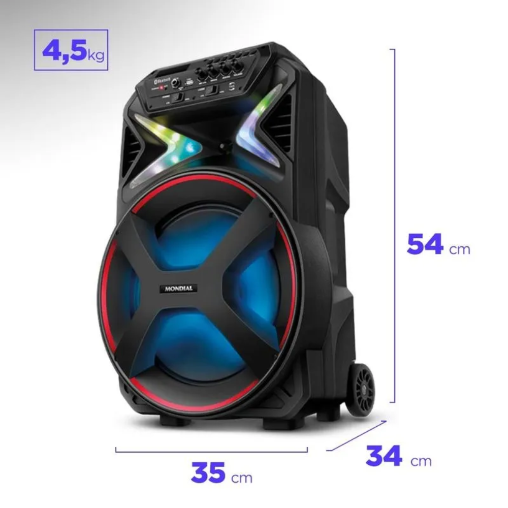 Caixa de Som Amplificada Mondial Bluetooth USB Rádio FM 400W Bivolt CM400, , large image number 5