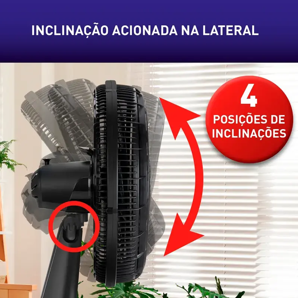 Ventilador de Coluna Arno 40 cm 6 Pás 140W 220V VE6C Xtreme Preto, , large image number 3
