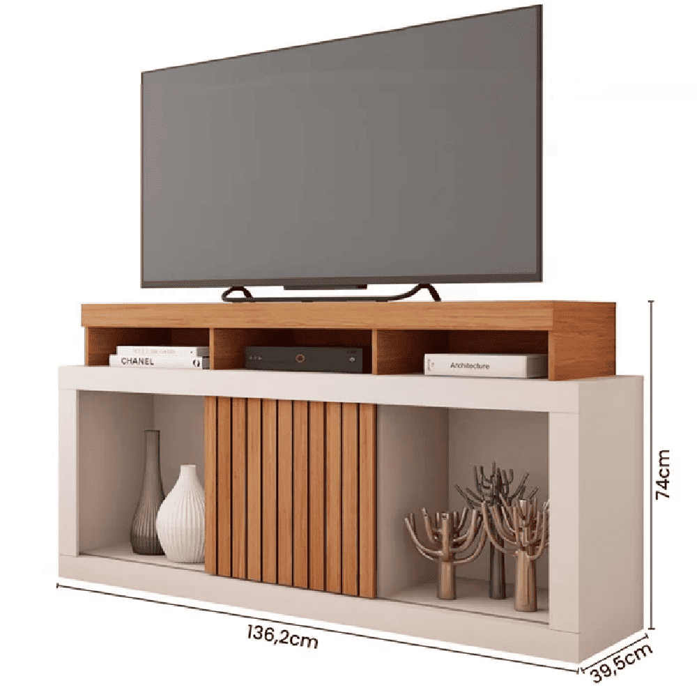 Rack para TV At&eacute; 55 Polegadas Freij&oacute;/Off White 136 cm Caemmun Drag&atilde;o, , large image number 5