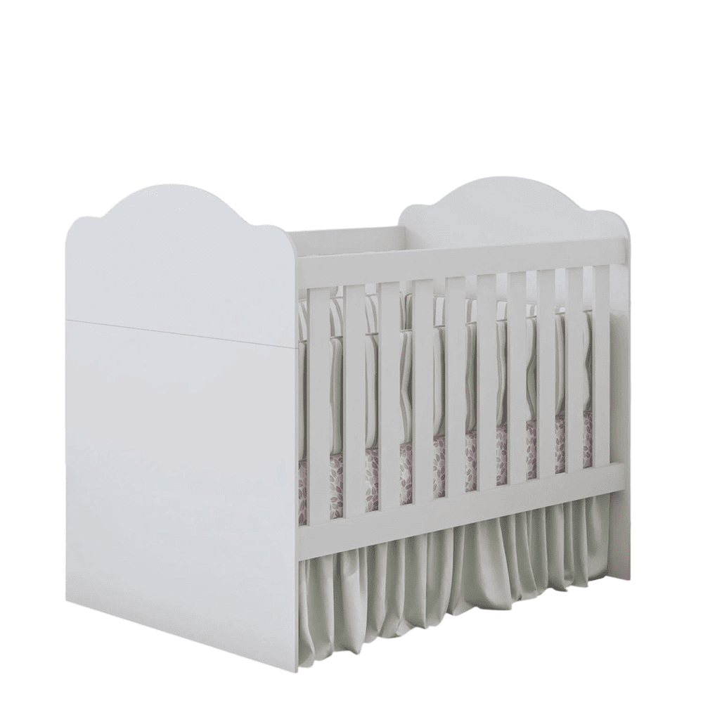 Ber&ccedil;o Mini Cama Yupi Branco 70x130 Estrela