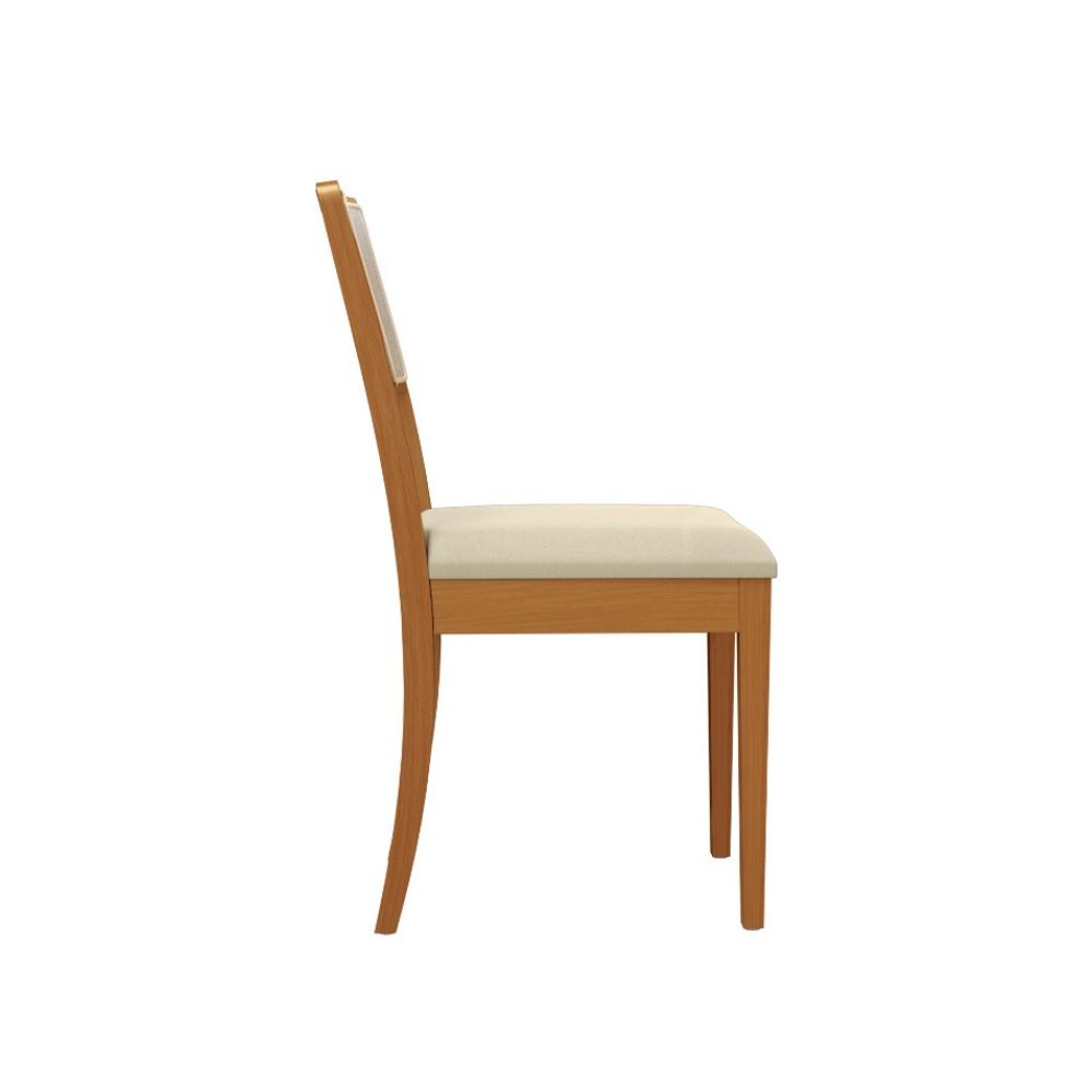 Conjunto Mesa de Jantar Retangular Premium 6 Cadeiras Lola Kappesberg CSJ022CA Canela Off White, , large image number 4