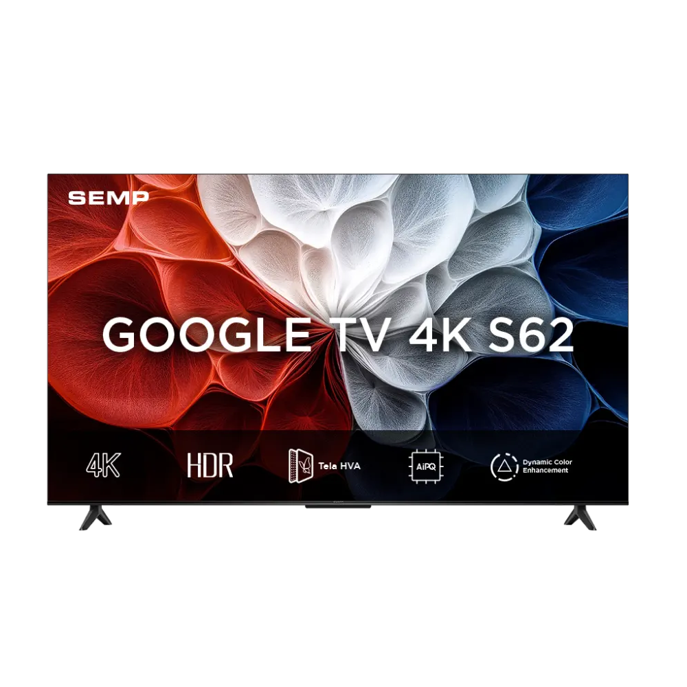 Smart TV 55 Polegadas Semp 4K UHD Wi-Fi Google Tv 3 HDMI 1 USB 55S62
