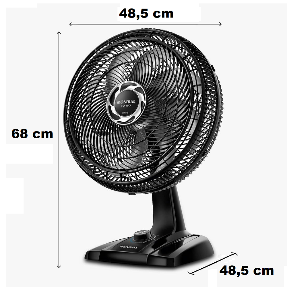 Ventilador de Mesa Mondial 40cm 8 Pás 220V Turbo Force NVT40 Preto, , large image number