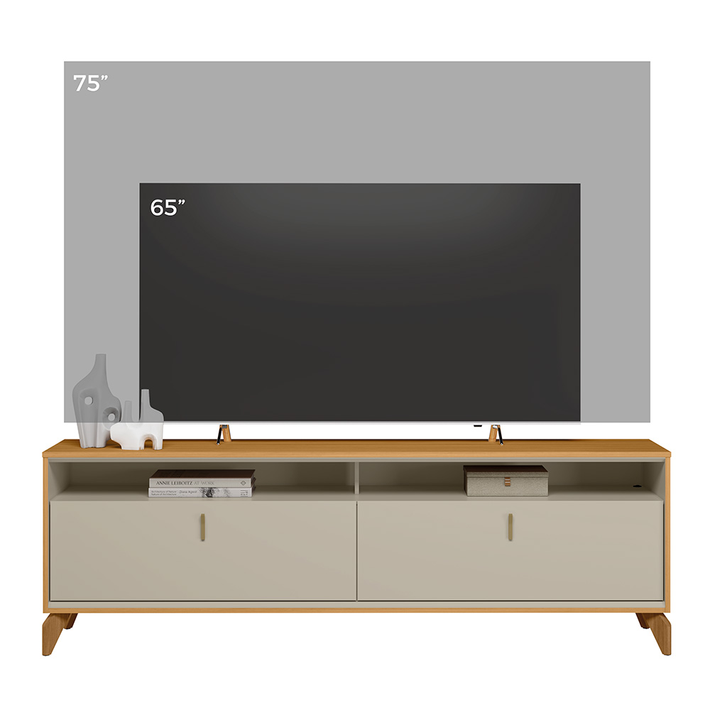 Rack Para Tv At&eacute; 75 Polegadas Tauari/Off White Fosco Linea Dubai, , large image number 3