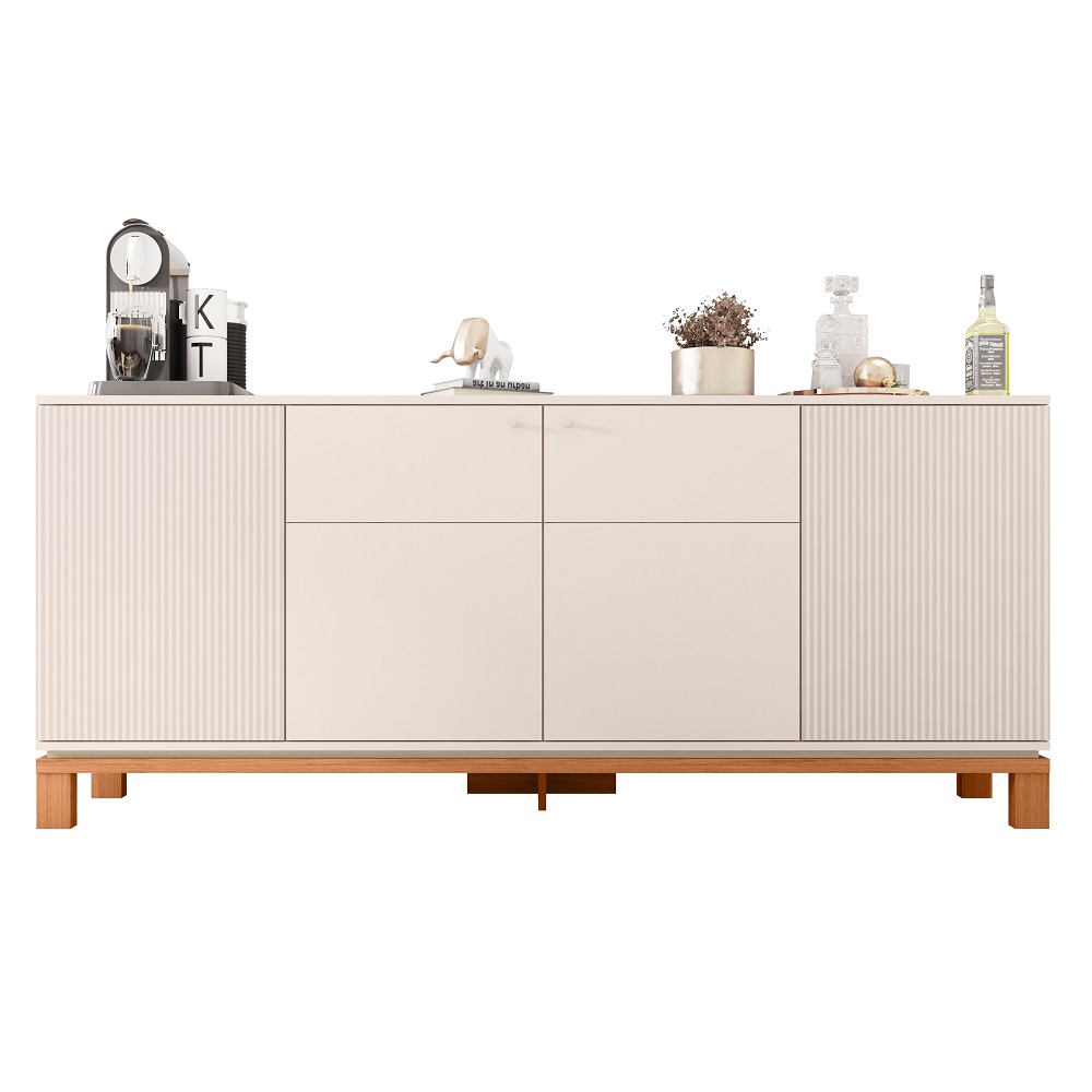 Buffet Caemmun 4 Portas Mondrian 179 cm Off White/Freij&oacute;, , large image number 1
