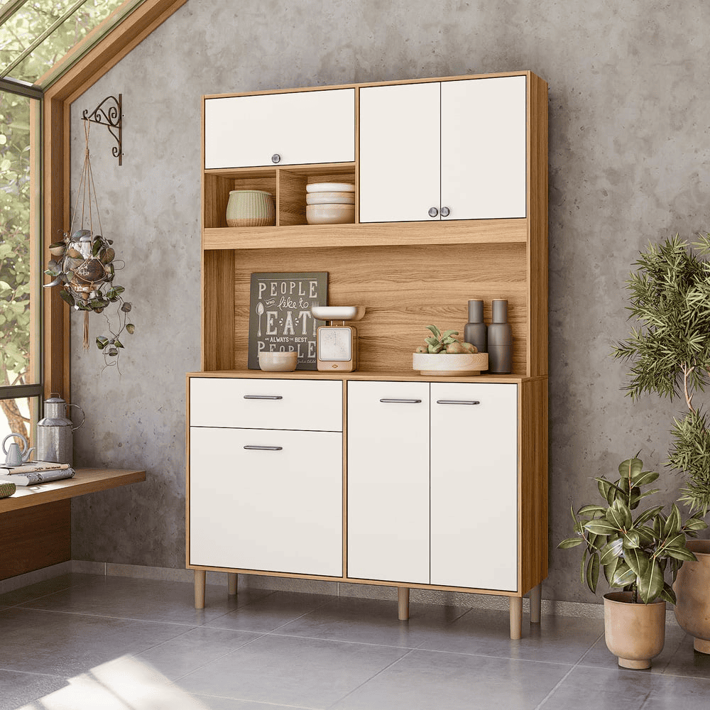 Armário de Cozinha 120cm 6 Portas 1 Gaveta | Millena