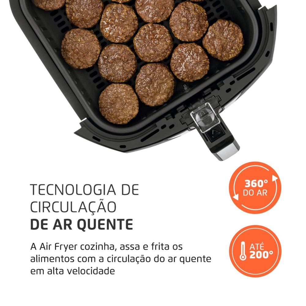 Fritadeira Elétrica Air Fryer Mondial Sem Óleo 6L 1900W 220V AFN-60, , large image number 4