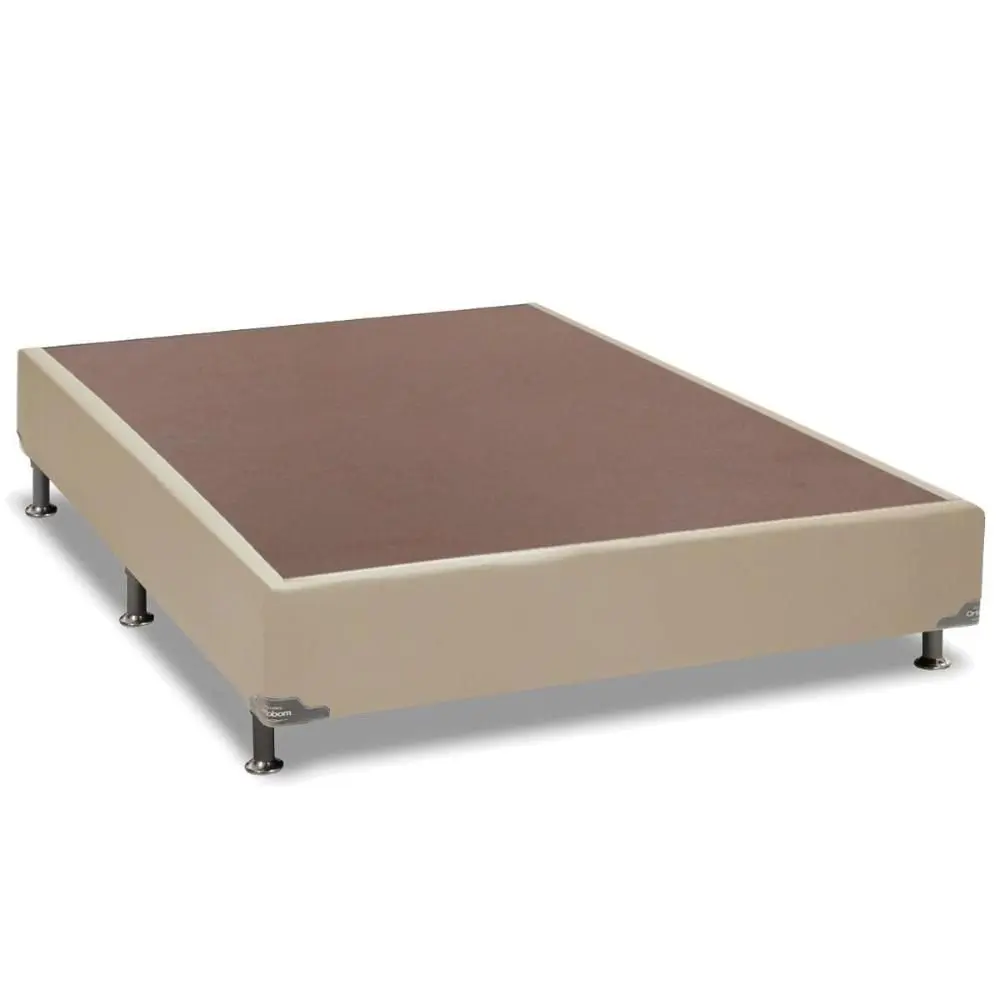 Base Cama Box Casal Sommier Corino Bege 188x138x42 cm Ortobom, Base Cama Box Casal Sommier Corino Bege 188x138x42 cm Ortobom