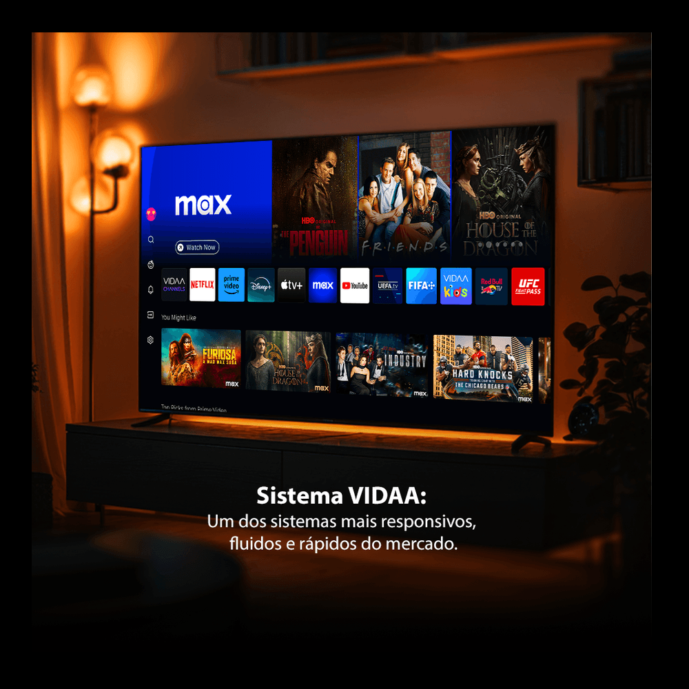 Smart TV 65 Polegadas Toshiba DLED 4K Wi-Fi Processador Engine ZR VIDAA 3 HDMI 2 USB TB032M, , large image number 2